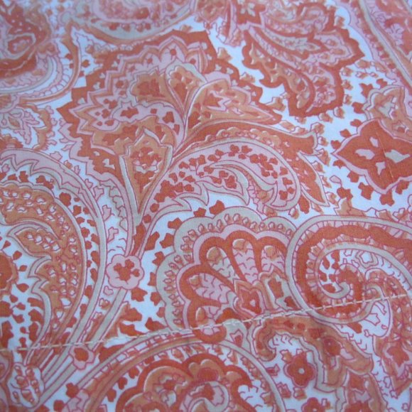 Ralph Lauren Harbor View Orange Paisley Twin Sheet - Picture 3 of 5